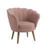 Poltrona Pétala Veludo Rose Pés Palito - Kimi Design - 1