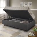 Ver imagem 3 de Base Box Baú 88x188 Linho com Colchão Airtech Ortobom Molas Ensacadas