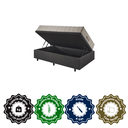 Ver imagem 6 de Base Box Baú 88x188 Linho com Colchão Airtech Ortobom Molas Ensacadas