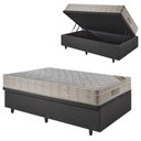Ver imagem 1 de Base Box Baú 88x188 Linho com Colchão Airtech Ortobom Molas Ensacadas