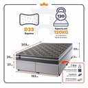 Ver imagem 2 de Conjunto Box Baú Super King Miami Branco 193x203x69 Espuma D33