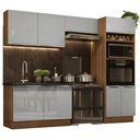 Ver imagem 3 de Armário de Cozinha Completa 270cm Rustic/Cinza Lux Madesa 01