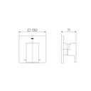 Ver imagem 2 de Acabamento Monocomando para Chuveiro e Ducha Higiênica New Wdge Minima Grafite Escovado - Docol
