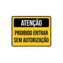 Ver imagem 1 de Kit 5 Placas Atenção Proibido Entrar sem Autorização