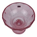 Ver imagem 2 de Centro de Mesa Bandeja Splendor com Pé em Vidro Rosa para Sobremesa E Fruta - 21,5cm