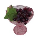 Ver imagem 5 de Centro de Mesa Bandeja Splendor com Pé em Vidro Rosa para Sobremesa E Fruta - 21,5cm