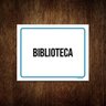 Kit 5 Placas Ambiente Sinalização Setor Biblioteca - 1