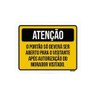 Kit 3 Placas Atenção Portão Só Deverá Ser Aberto Visitante - 1