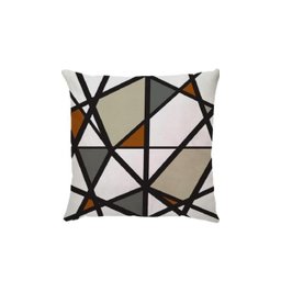 Capa Angra Neo Moderna Riscos Branco/Cinza 45X45Cm - 1