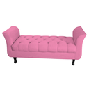 Ver imagem 3 de Kit Cabeceira Mirage + Calçadeira Grécia Queen Size 160cm Suede - Renascer Decor:rosa