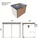 Ver imagem 5 de Gabinete para Banheiro Fênix Nero 60x42,5x49cm - 10138 - Cris-metal Gabinete 0,60m Cris Fenix Nero 1