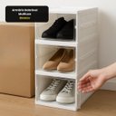 Ver imagem 2 de Organizador de Sapatos e Roupas Multiuso Empilhável Slim - 3 Andares