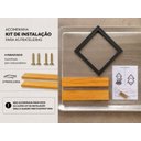 Ver imagem 5 de Prateleira Nicho Duplo Parede Madeira Metal Industrial Quadro