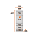 Ver imagem 5 de Modulado Casal Completo 6 Portas 8 Gavetas - Rizon-branco - Móveis Novo Horizonte