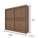 Ver imagem 4 de Guarda Roupa Cancun 2 Portas 100%mdf Ripado - Ddoro Móveis
