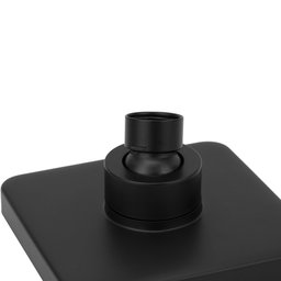 Chuveiro Ducha Flatt Preto/black Quadrado C/desviador - 8