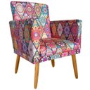 Ver imagem 2 de Poltrona Nina Cr Suede Mandala Vermelho para Penteadeira