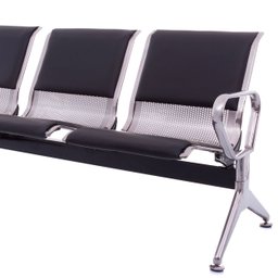 Cadeira Longarina de Espera, Clinica, Aeroporto Aço Inox com Estofado 3 Lugares - 3
