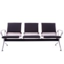 Ver imagem 2 de Cadeira Longarina de Espera, Clinica, Aeroporto Aço Inox com Estofado 3 Lugares