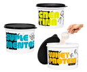 Ver imagem 4 de Tupperware Kit 3 Potes Porta Whey Creatina e Suplementos Academia