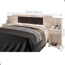 Ver imagem 2 de Cabeceira Box Bruna Amarula Queen Fixacao no Box MDF MDP Marrom Framar