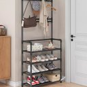 Ver imagem 6 de Sapateira Organizadora com Cabideiro Multiuso Preta Bm-f1023