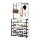 Ver imagem 4 de Sapateira Organizadora com Cabideiro Multiuso Preta Bm-f1023