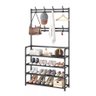 Sapateira Organizadora com Cabideiro Multiuso Preta Bm-f1023 - 1