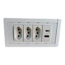 Ver imagem 1 de Caixa Embutir Escritorio 3 Tomadas 1 Usb 1 Usb-c