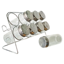 Ver imagem 2 de Porta Tempero Condimento com Suporte Metal 8 Potes Gourmet Pgb Porta Condimentos 8 Frascos