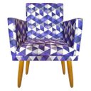 Ver imagem 2 de Poltrona Decorativ Nina Cr Suede Triangulo Roxo Penteadeira