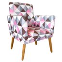 Ver imagem 2 de Poltrona Decorativ Nina Cr Suede Triangulo Rosa Penteadeira