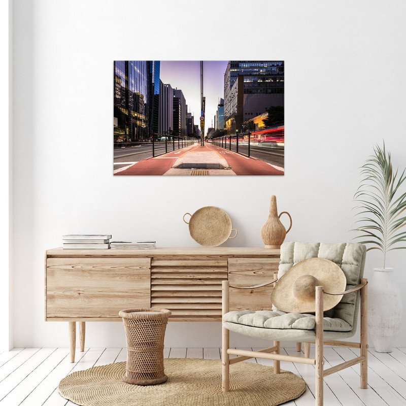 Quadro Decorativo Tela Canvas Urbanismo Av Paulista - 150x80 Cm - 4