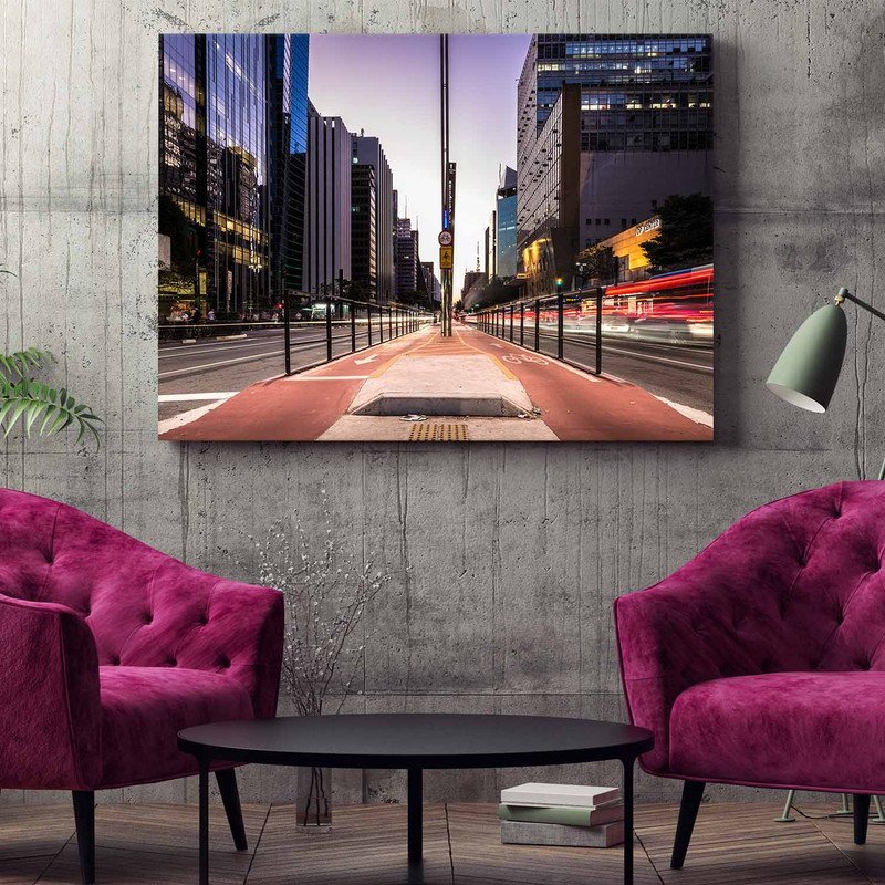 Quadro Decorativo Tela Canvas Urbanismo Av Paulista - 150x80 Cm - 2