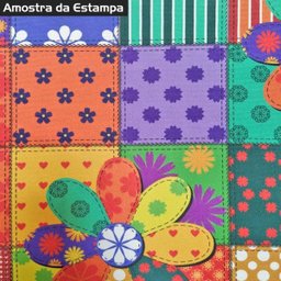 Poltrona Decorativa Nina Cr suede patchwork para recepção - 3
