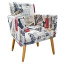 Ver imagem 2 de Poltrona Decorativ Nina Cr Suede Paris Vermelho Penteadeira