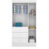 Jogo de Quarto Infantil New Cristal 3 Portas Com Cama Montessoriana com Grade Branco - Móveis Canaã - 2