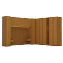 Ver imagem 2 de Guarda Roupa Planejado Canto Linear 12 Portas 9 Peças Samambaia CabeCasa MadeiraOriginals Marrom
