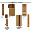 Ver imagem 6 de Guarda Roupa Planejado Canto Linear 12 Portas 9 Peças Samambaia CabeCasa MadeiraOriginals Marrom