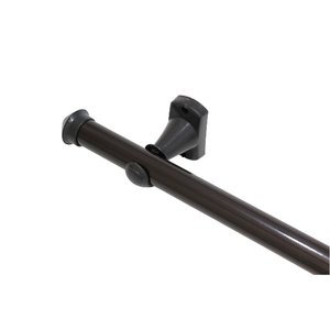 Kit varão para cortina 2,20mts preto 28mm compacto sala / quarto