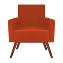 Ver imagem 1 de Poltrona Decorativa Lais Suede Laranja