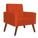 Ver imagem 2 de Poltrona Decorativa Lais Suede Laranja