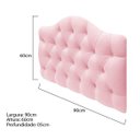 Ver imagem 3 de Cabeceira Estofada Suspensa Imperatriz 90 cm Solteiro Suede Rosa Bebê - Amarena Móveis