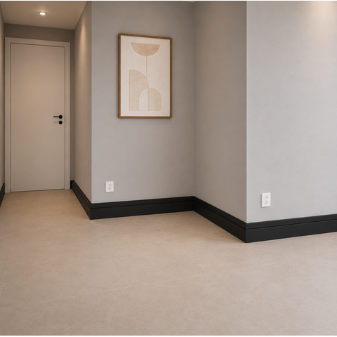Kit 2 Rodapé Poliestireno 10cm x 2m Acabamento Moderno