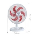 Ver imagem 2 de Ventilador Mesa Lorena Branco Oscilante 220v Pás Vermelha