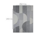 Ver imagem 5 de Tapete de Sala / Quarto 150 X 200 Cm - Funcional Geométrico Antiderrapante - Grafite 52 - J. Serrano