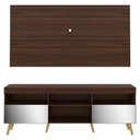 Ver imagem 3 de Rack Com Painel Tv 65" Retrô Com Espelho Flórida Multimóveis V3138 Duna/Natural Duna/Natural