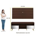 Ver imagem 4 de Rack Com Painel Tv 65" Retrô Com Espelho Flórida Multimóveis V3138 Duna/Natural Duna/Natural