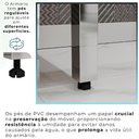 Ver imagem 7 de Kit Armário de Cozinha 10 Portas 2 Gavetas Jean Chf Móveis Cinamomo com Branco Acetinado