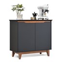 Ver imagem 2 de Aparador Bancada Sala Buffet Balcão Armário Cozinha Cantinho do Café 2 Portas Flow